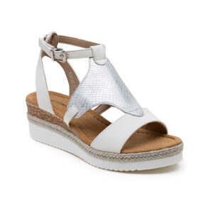 Sandales compensées ajustables avec bride cheville